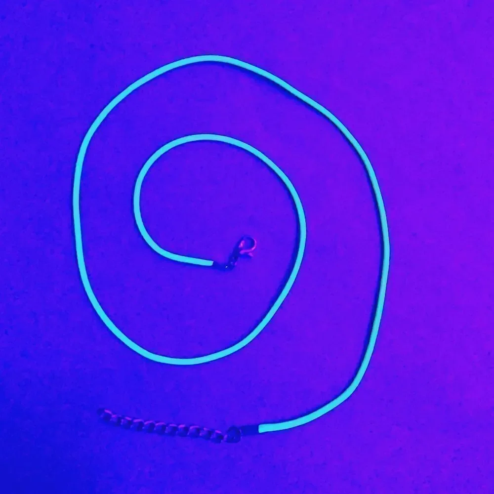 🏖Blacklight Activated! Cord Necklace Clasp Adjustable Braided Rope 1.5 mm Green